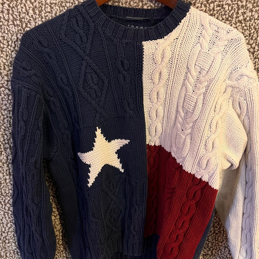 Tommy Hilfiger Men's Colorblock Sweater - Navy, White, Red